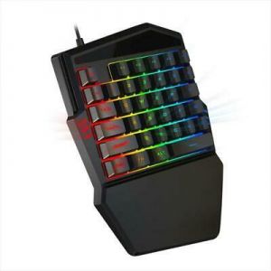 Mini 35 Keys Single Hand Gaming Keyboard RGB Wired Small RGB Backlight Keyboard