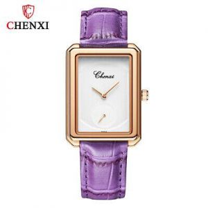 CHENXI Women Quartz Watch with Second-dial Rectangle Wristwatch Lady Girl Gifts