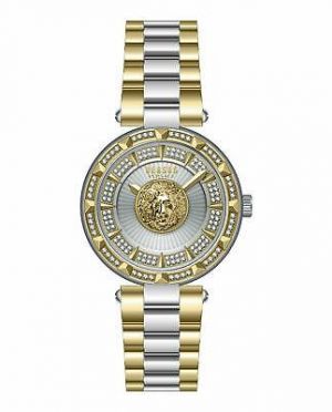 Versus Versace Womens Sertie Crystal Two Tone 36mmmm Bracelet Fashion Watch