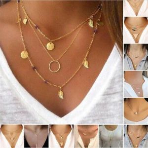 Fashion Chain Necklace Pendant Jewelry Charm Women Party Accessories Necklaces
